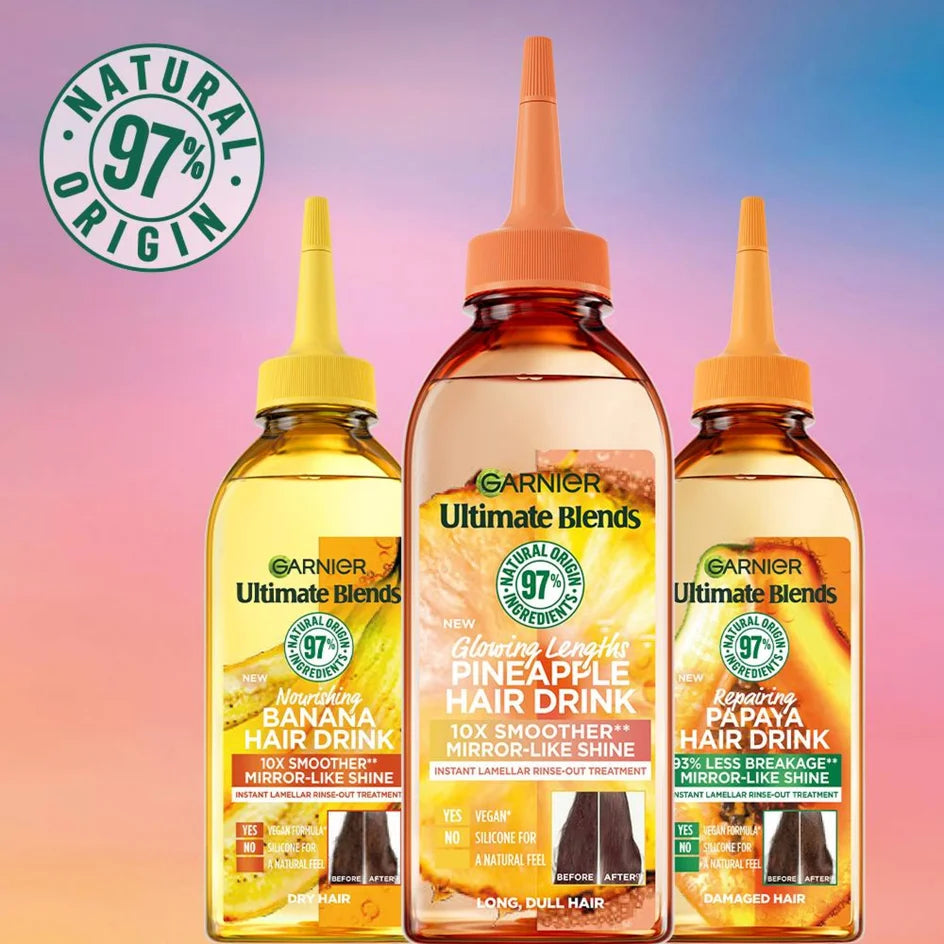 Garnier Fructis Après Shampoing Liquide Soin Lamellaire Instantané À La Banane