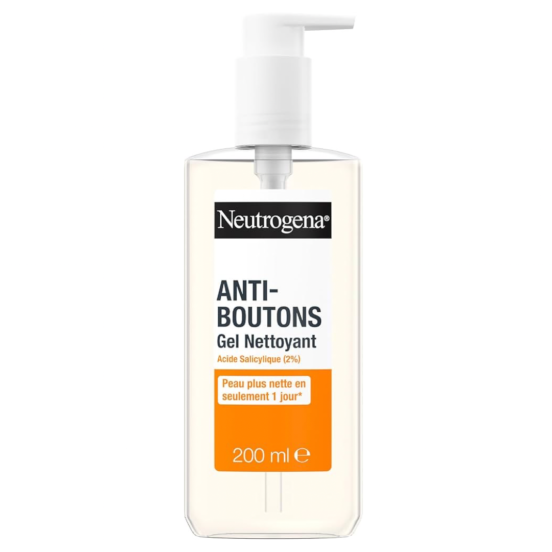 Neutrogena Gel Nettoyant Visage Soin Visage Anti-Boutons Avec Acide Salicylique 1 Flacon Pompe