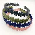 Bandeau Décoratif À Petites Fleurs De Couleur Unie Serre-Têtes Accessoires De Cheveux Élégants Pour Femmes Et Filles 1 Pièce Serre Tête