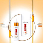 L'Oréal Paris Fluide Anti-Uv Fps 50+ Vitamine C + Vitamine E + Acide Hyaluronique Taches Rides & Teint Irrégulier Fini Invisible