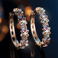 Boucles Papillon – Zircone Multicolore Élégante