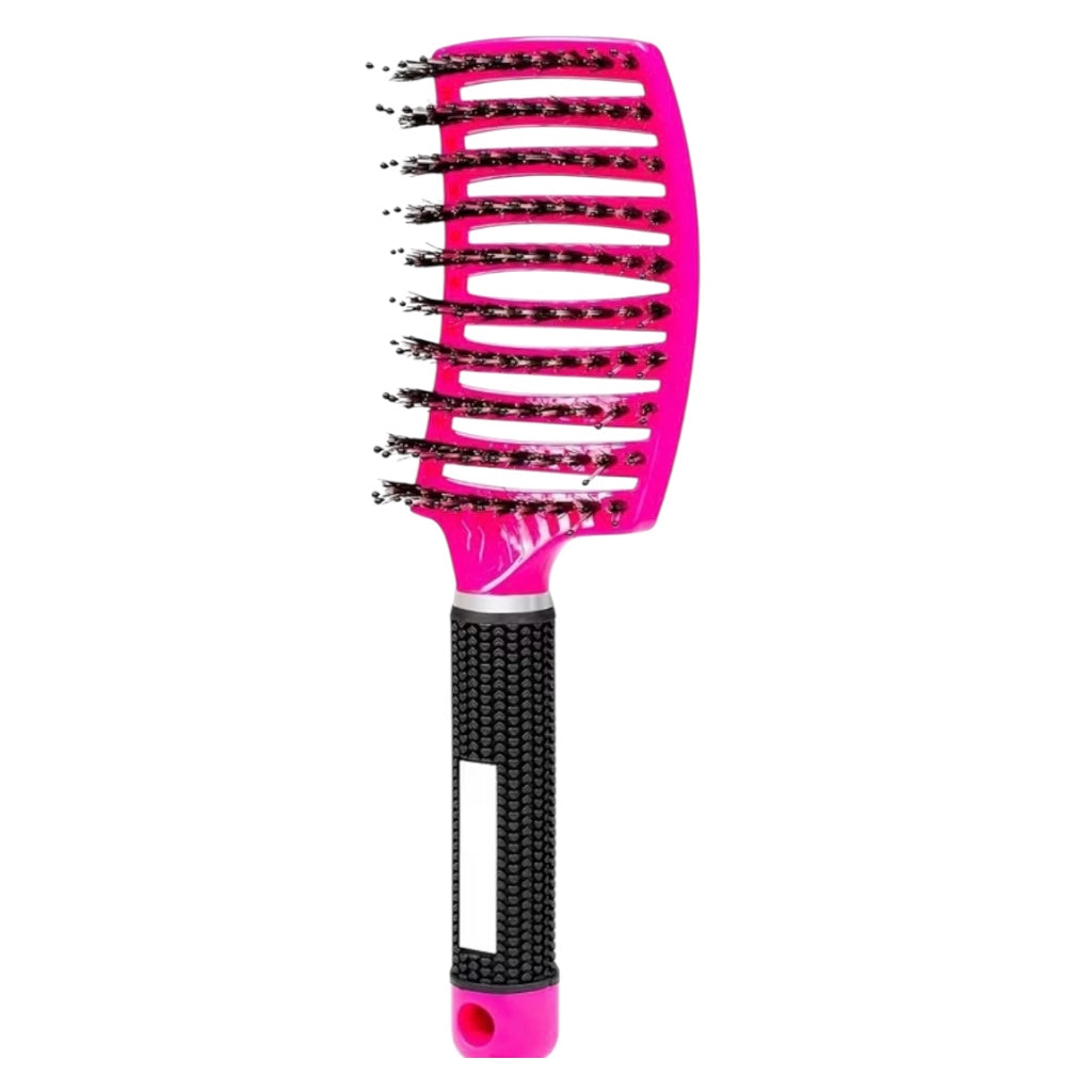 Brosse À Cheveux Magique - Démêlante Instantanée - Poils De Sanglier & Nylon Anti-Casse & Anti-Statique Pour Cheveux Bouclés Lisses Épais Ou Fins