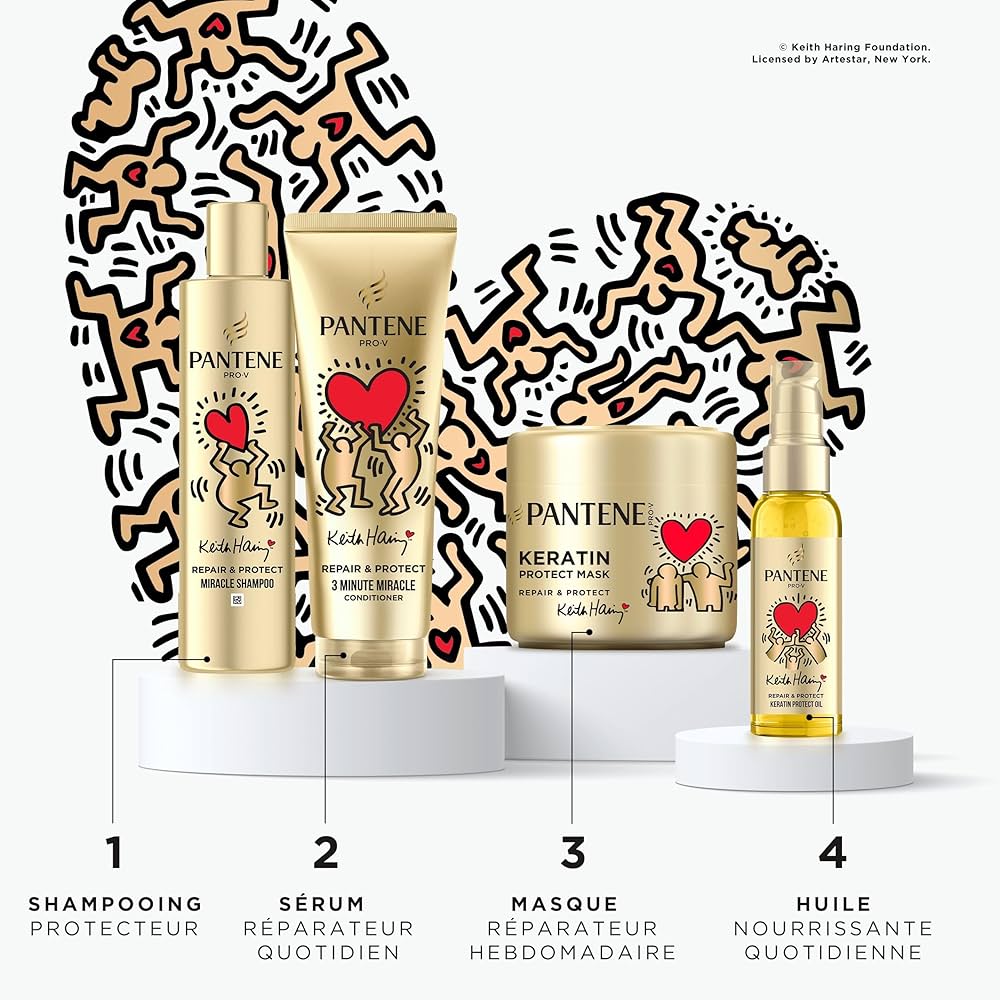 Pantene Pro-V X Keith Haring Art Collection Repair & Protect Après-Shampoing 3 Minute Miracle