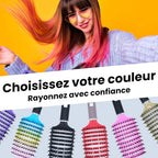 Brosse À Cheveux Magique - Démêlante Instantanée - Poils De Sanglier & Nylon Anti-Casse & Anti-Statique Pour Cheveux Bouclés Lisses Épais Ou Fins