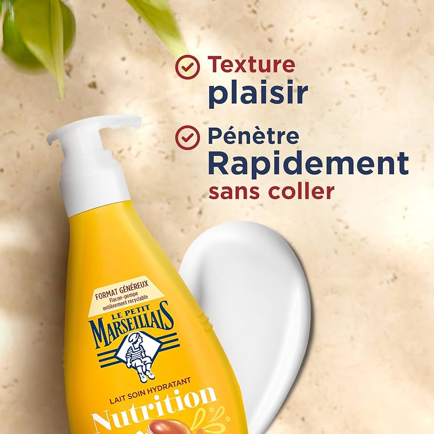 Le Petit Marseillais Lait Corps Hydratant Nutrition Au Beurre De Karite Amande Douce & Huile D’Argan