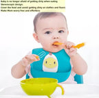Bavoir En Silicone Souple Et Imperméable Pour Bébé Imprimé Dessin Animé Mignon Garçons Et Filles 1 Pièce