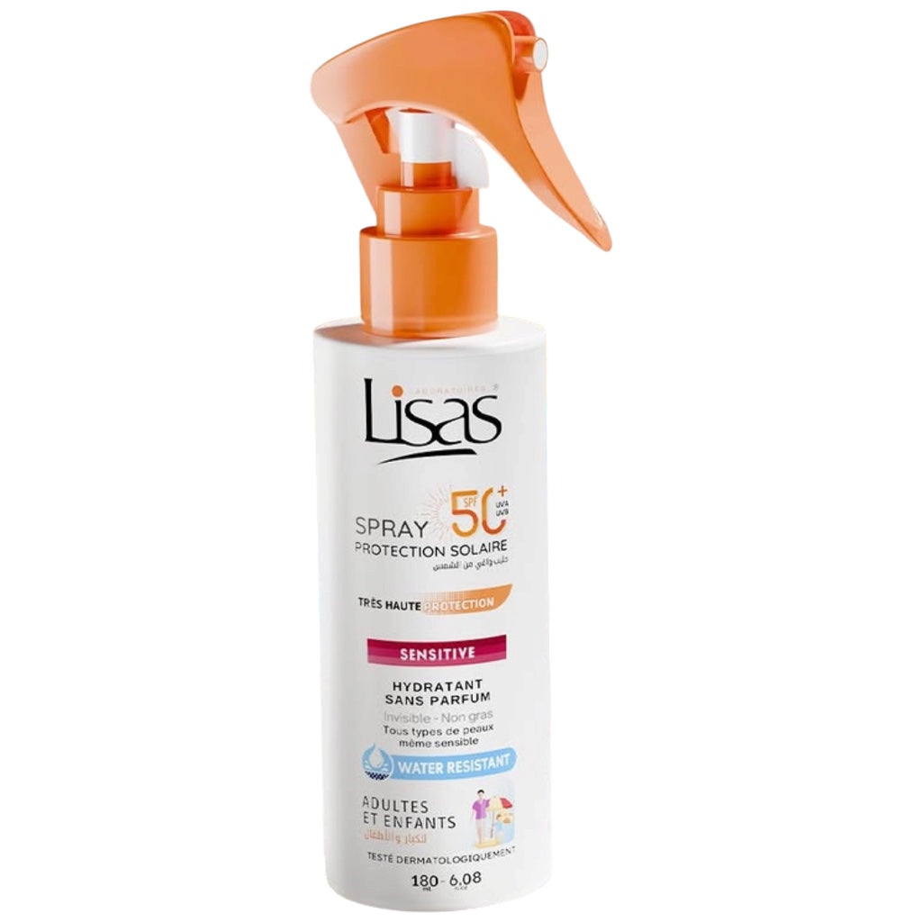 Lisas Spray Solaire Spf50+ Protection Très Haute Peaux Sensibles Hydratant & Résistant À L’Eau