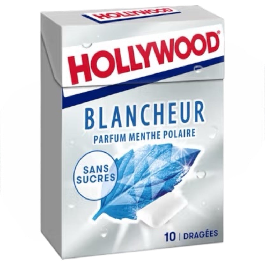 Hollywood Blancheur Parfum Menthe Polaire 10 Dragées Sans Sucres