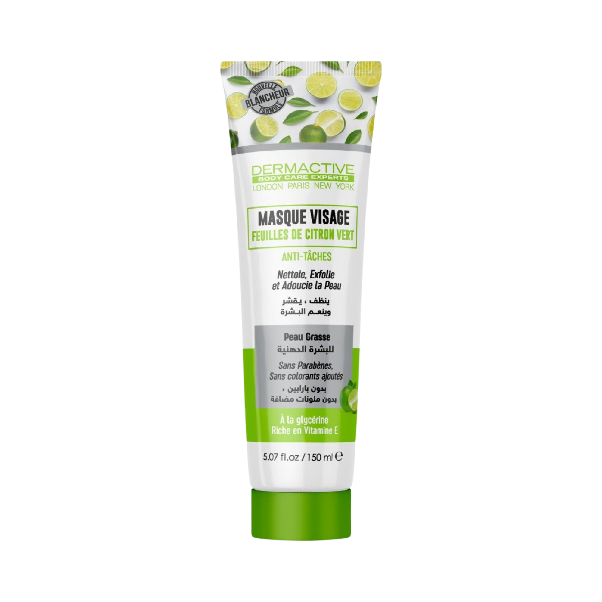 Dermactive Body Care Experts Masque Visage Feuilles De Citron Vert