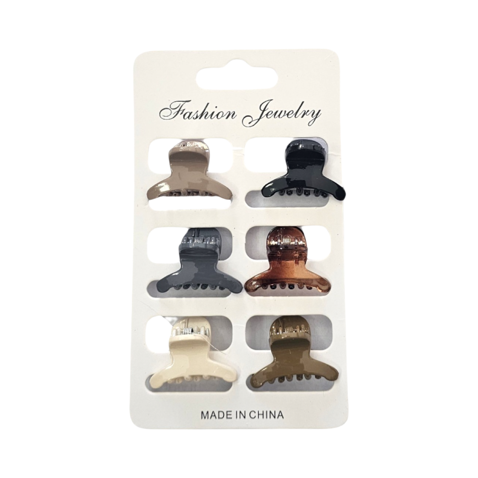 Mini Pinces À Cheveux Élégantes Avec Texture Mate Et Nœud À Griffes 6Pcs