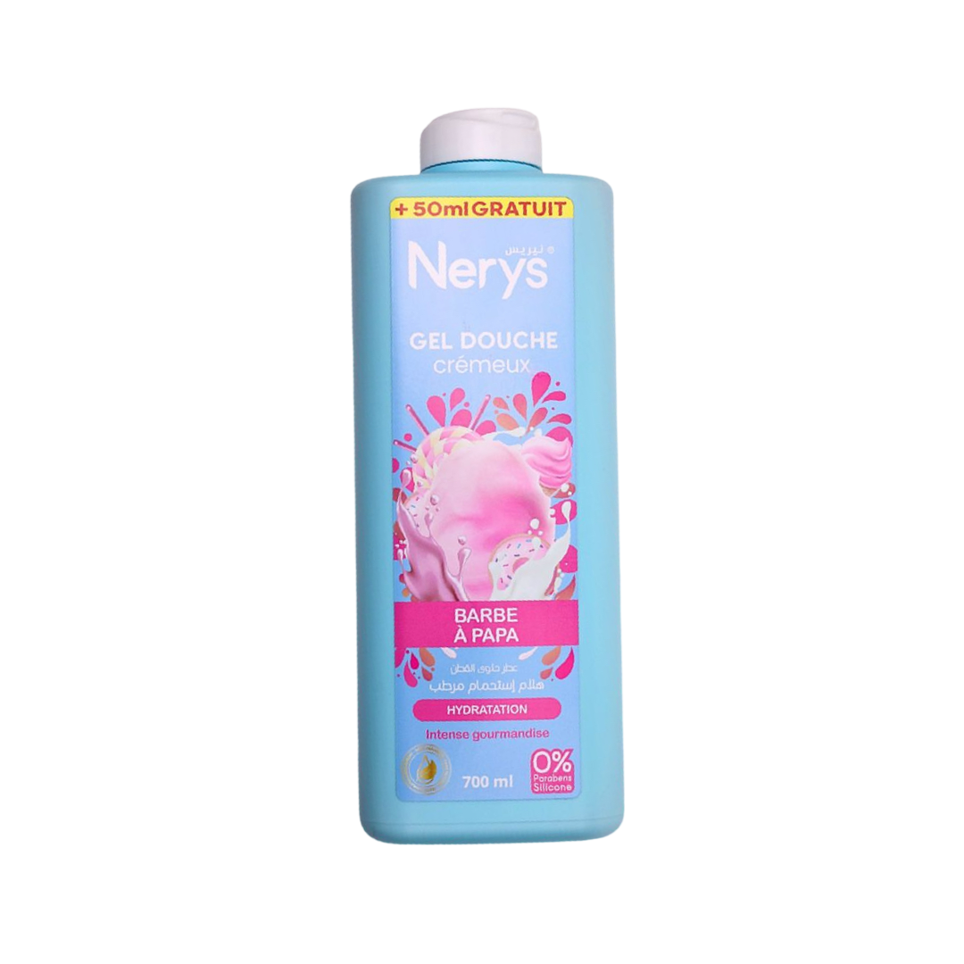 Nerys Gel Douche Crémeux Barbe À Papa Hydratation Intens Gourmandise