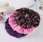 1 Bonnet De Douche À Double Couche Haute Qualité Avec Imprimé Floral Et Pois Bonnet De Douche Élégant