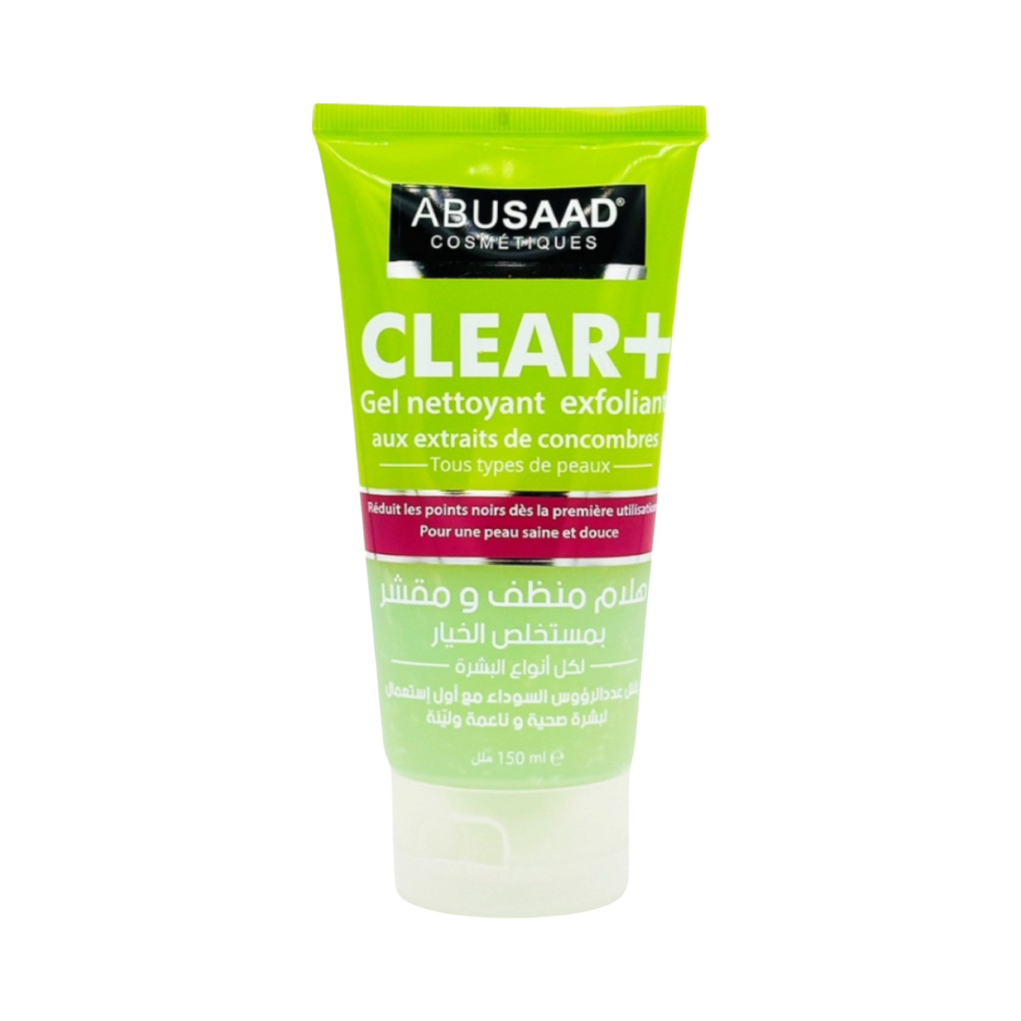 Abusaad Clear+ Gel Nettoyant Exfoliant Aux Extraits De Concombres