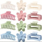 Pince À Cheveux Pinces À Griffes En Forme De Fleur Pinces À Mâchoires Carrées 1Pc