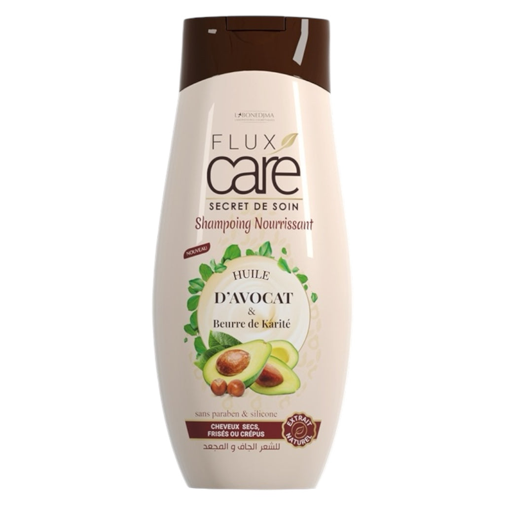Flux Care Shampoing Huile D’Avocat & Beurre De Karité Sans Paraben & Silicone