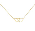 Collier Double Cœur Doré