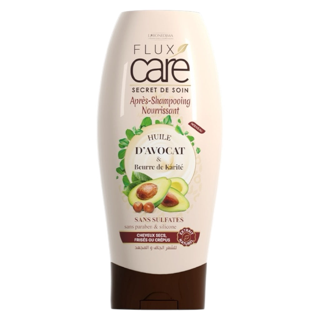 Flux Care Après Shampoing Huile D'Avocat & Beurre De Karité Cheveux Secs Frisés