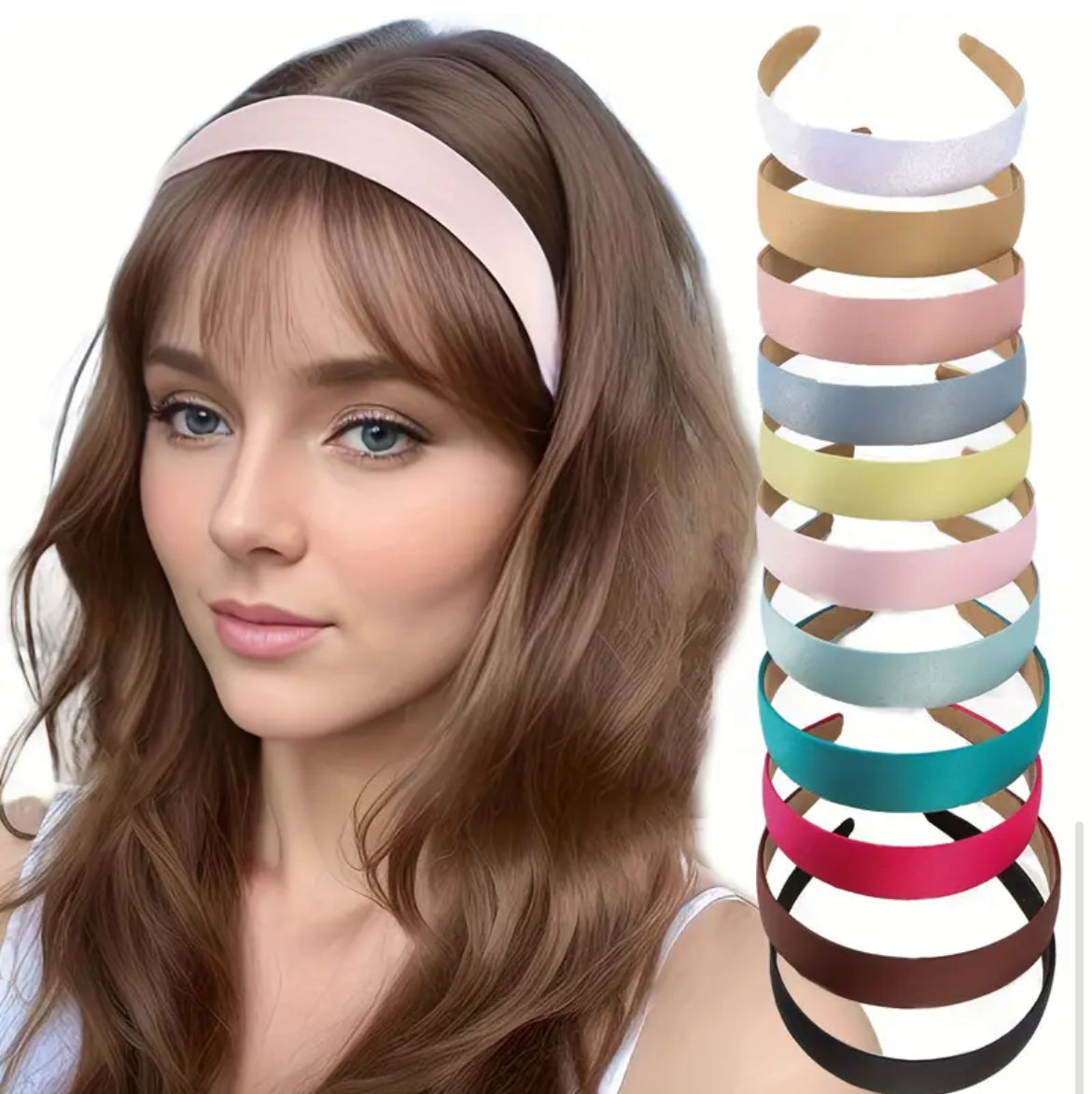1 Bandeau De Style Simple Cerceau Antidérapant Large Bord Accessoires De Coiffure Élégants Serre Tête