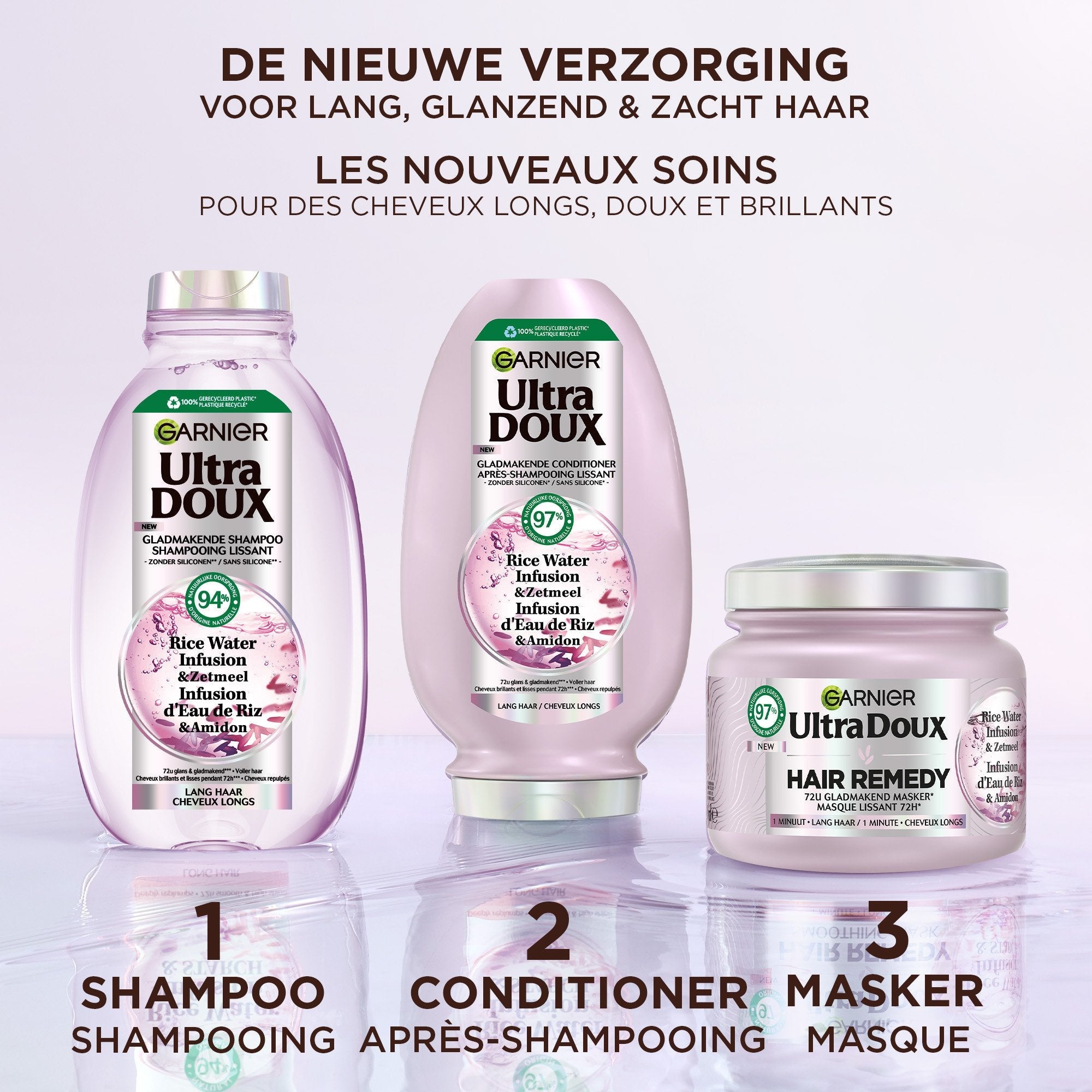 Ultra Doux Après-Shampooing Lissant Infusion D'Eau De Riz & Amidon