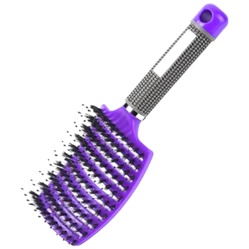 Brosse À Cheveux Magique - Démêlante Instantanée - Poils De Sanglier & Nylon Anti-Casse & Anti-Statique Pour Cheveux Bouclés Lisses Épais Ou Fins