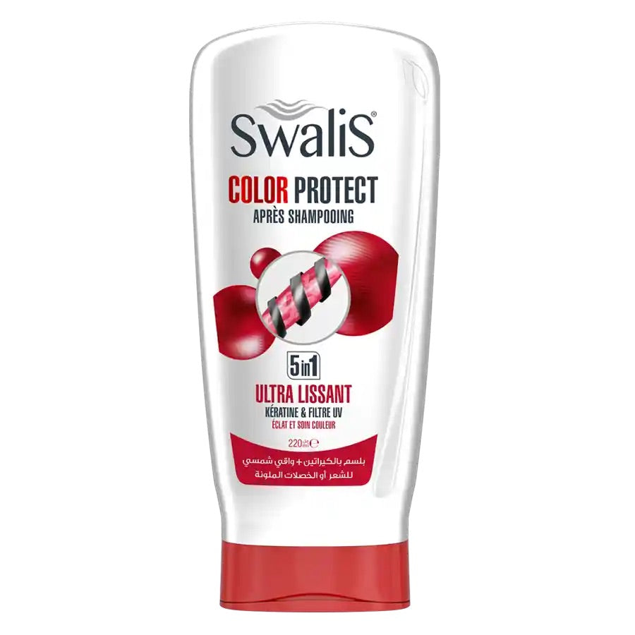 Swalis Color Protect Après-Shampoing 5-En-1 Ultra Lissant Kératine & Filtre Uv