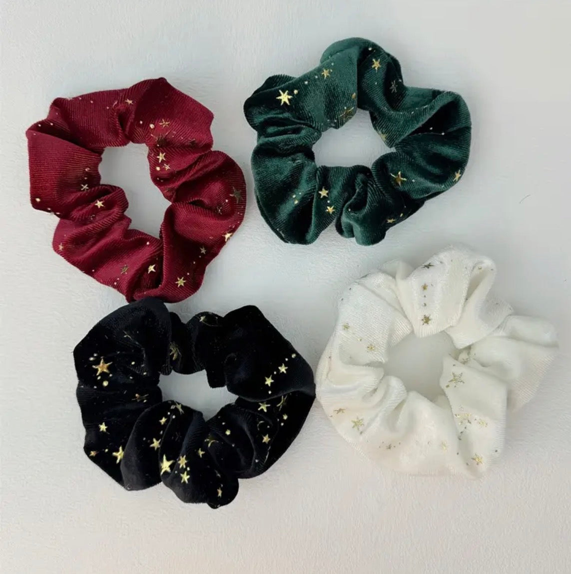 Élastique À Cheveux Chouchou Grand Cercle Étoile En Velours 1Pc