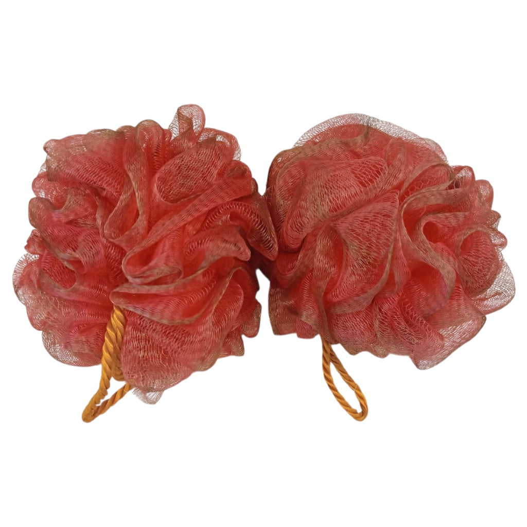 Boule De Bain Rouge Chouchou Pour Douche 1Pc