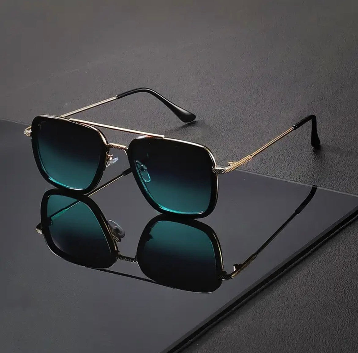 Paire De Lunettes Décoratives Rétro À Double Faisceau Pour Hommes