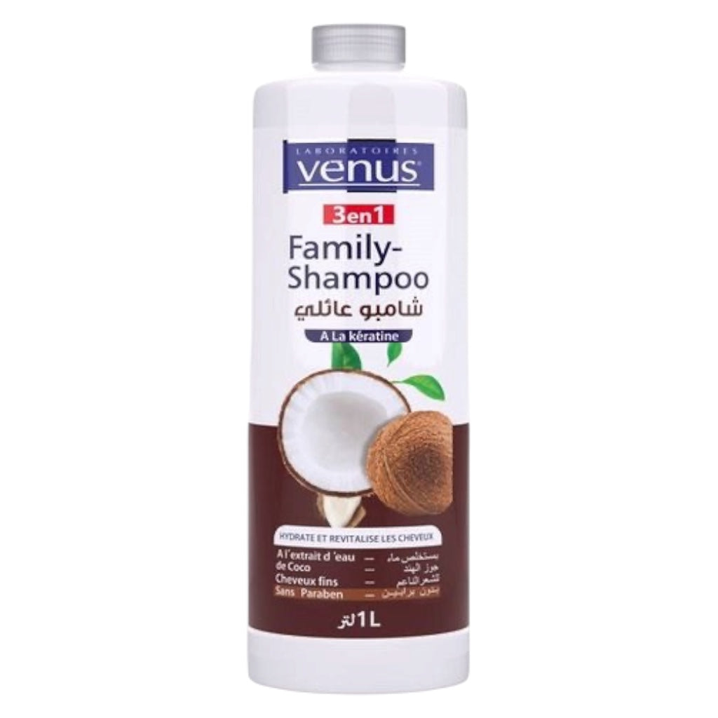 Venus 3En1 Family Shampoing A La Kératine Hydrate Et Revitalise Les Cheveux