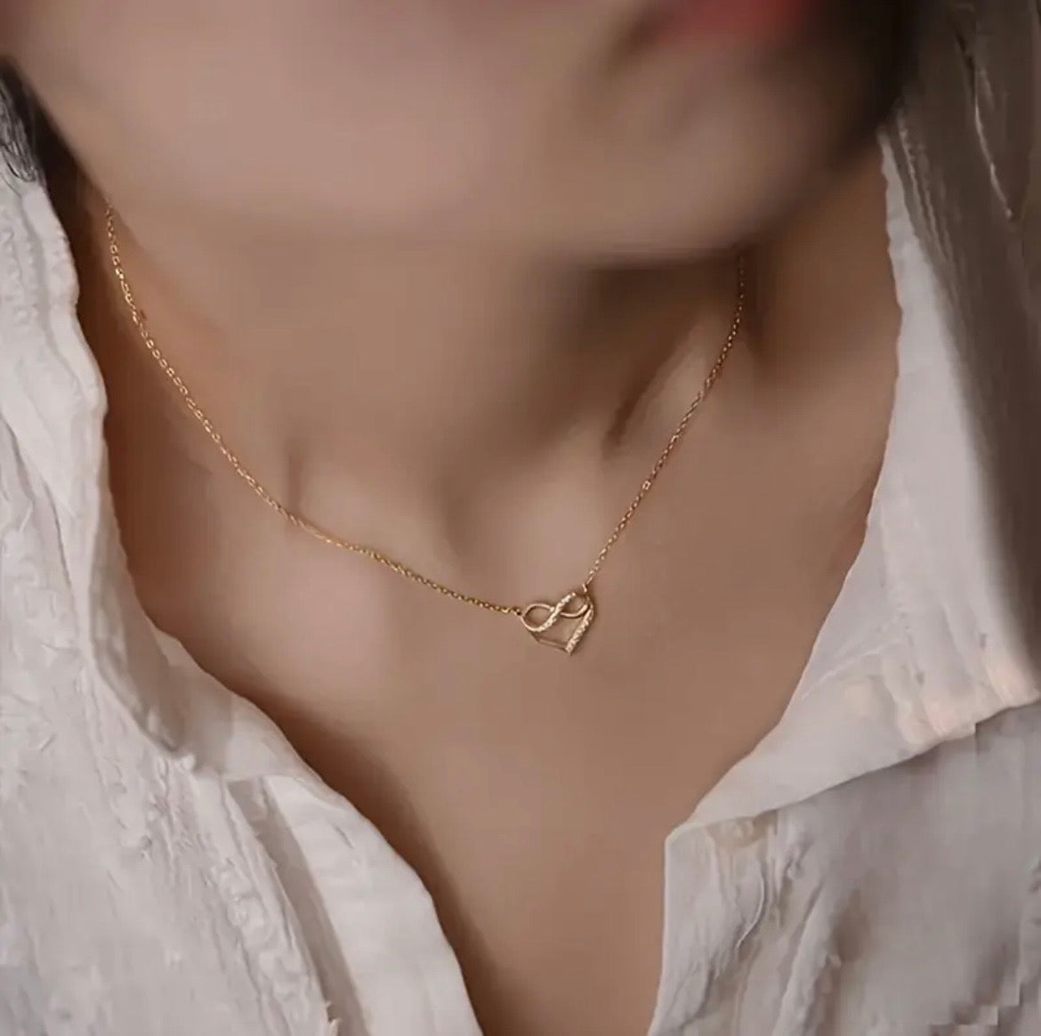Collier Cœur Infini Doré ✨
