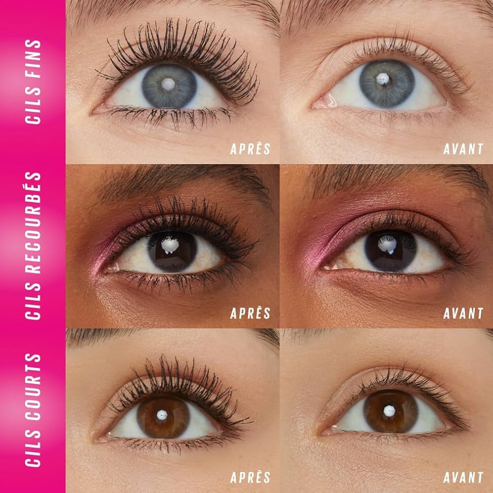 Maybelline New York Mascara Waterproof Volume & Définition Effet Cils Déployés 360° Tenue 24H