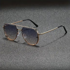 Paire De Lunettes Décoratives Rétro À Double Faisceau Pour Hommes