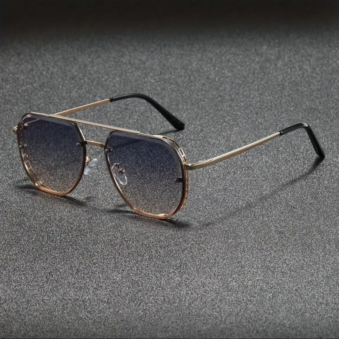 Paire De Lunettes Décoratives Rétro À Double Faisceau Pour Hommes