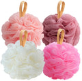 Éponge Exfoliante Pour Le Bain, 4 Boules De Gommage Chouchou Doux En Maille, 50G Chacune, Pour Hommes Et Femmes 1Pc