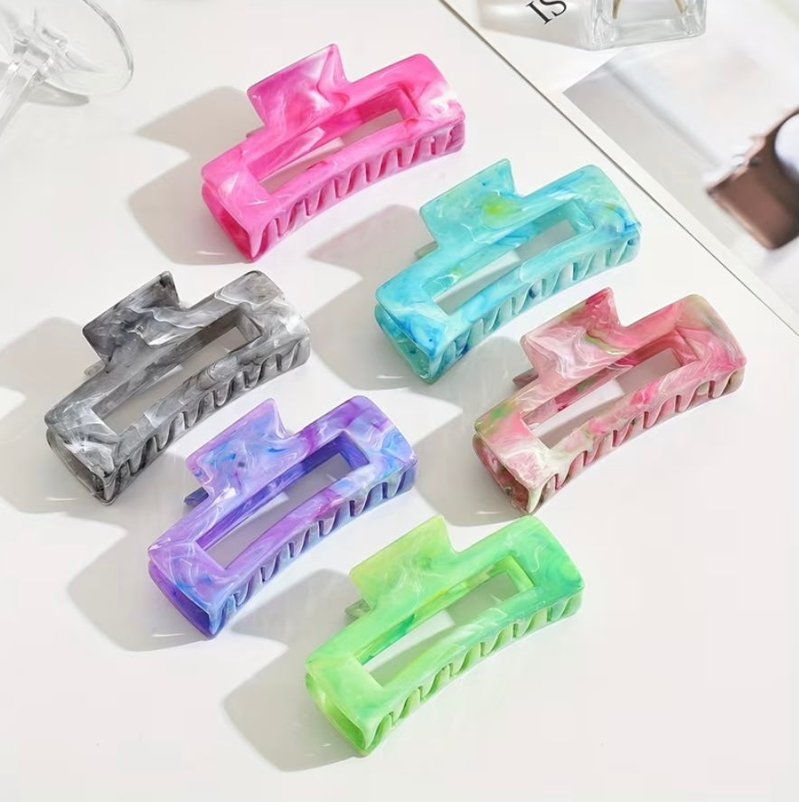 Pince À Cheveux Marbrée Colorée – Style Élégant