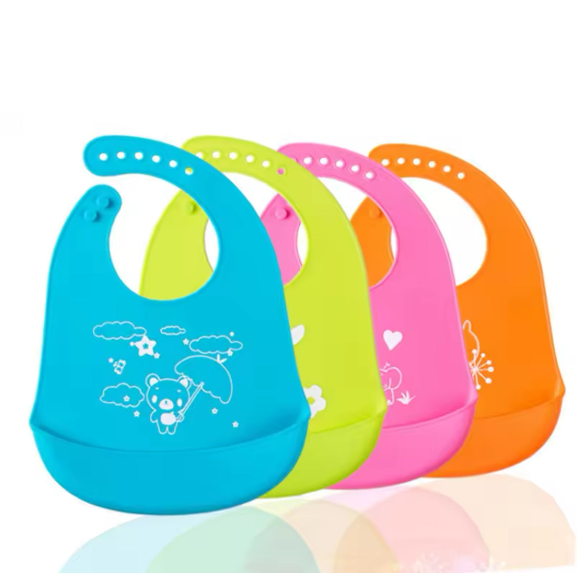 Bavoirs En Silicone Pour Nouveau-Né Articles D'Alimentation Pour Bébé Imperméable 1 Pièce