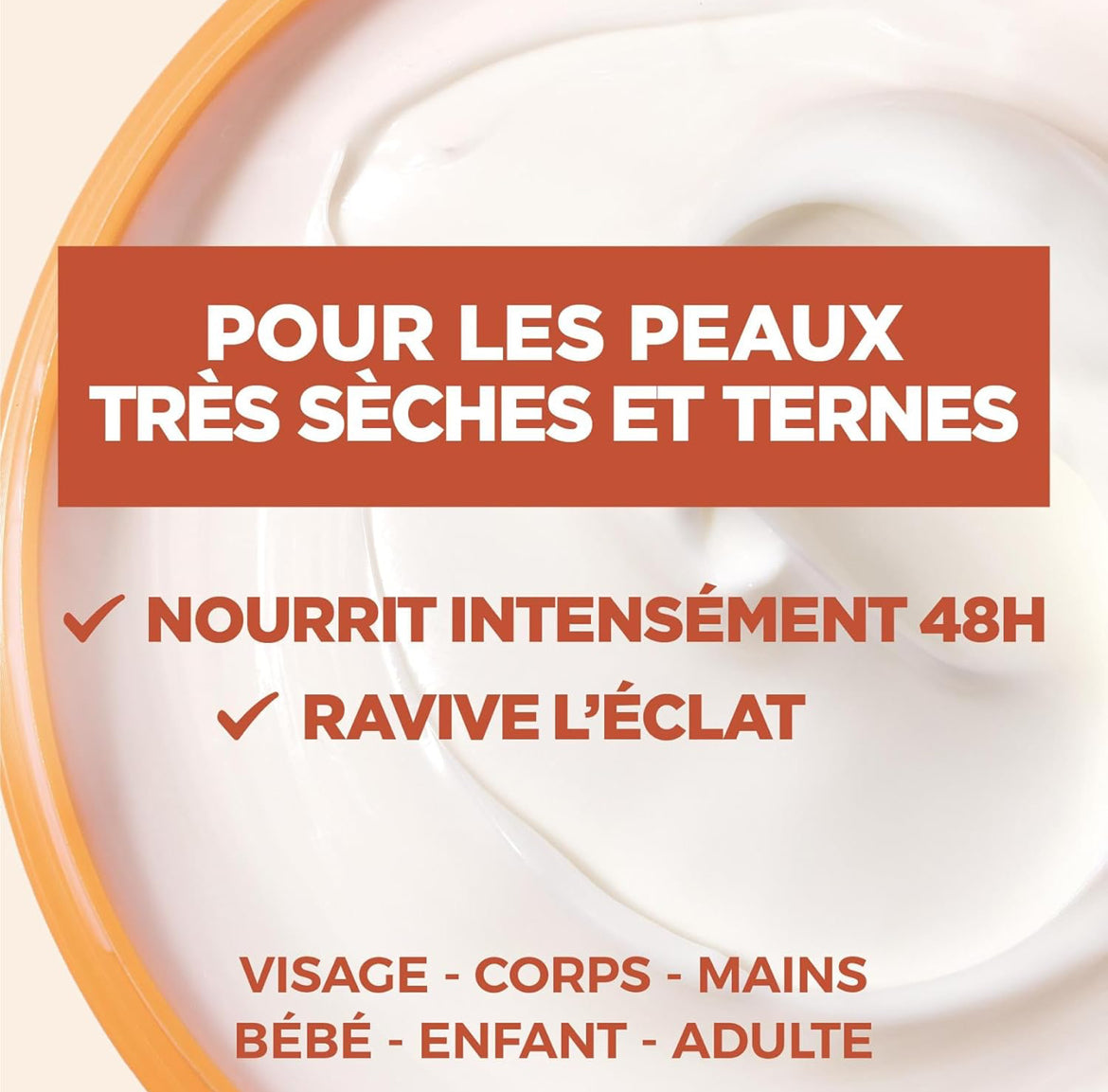 Mixa Intensif Peaux Sèches - La Crème Des Peaux Sèches Et Sensibles - Multi Usage Visage Corps Mains Pieds Aux Huiles 100% Végétales