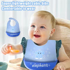 Bavoirs En Silicone Pour Nouveau-Né Articles D'Alimentation Pour Bébé Imperméable 1 Pièce
