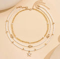 Collier Élégance Marine En Perles 3 Pièces