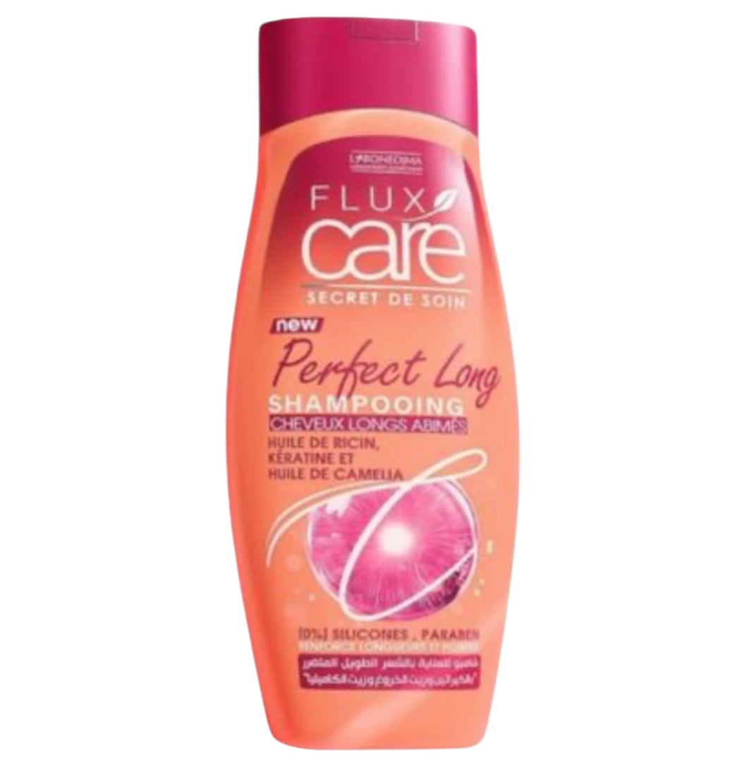 Flux Care Shampoing Huile De Ricin Kératine Et Huile De Camélia 0% Silicones Paraben