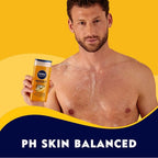 Nivea Men 3In1 Shower Gel Body Wash Boost 24H Energy Caffeine & Biodegradable Formula