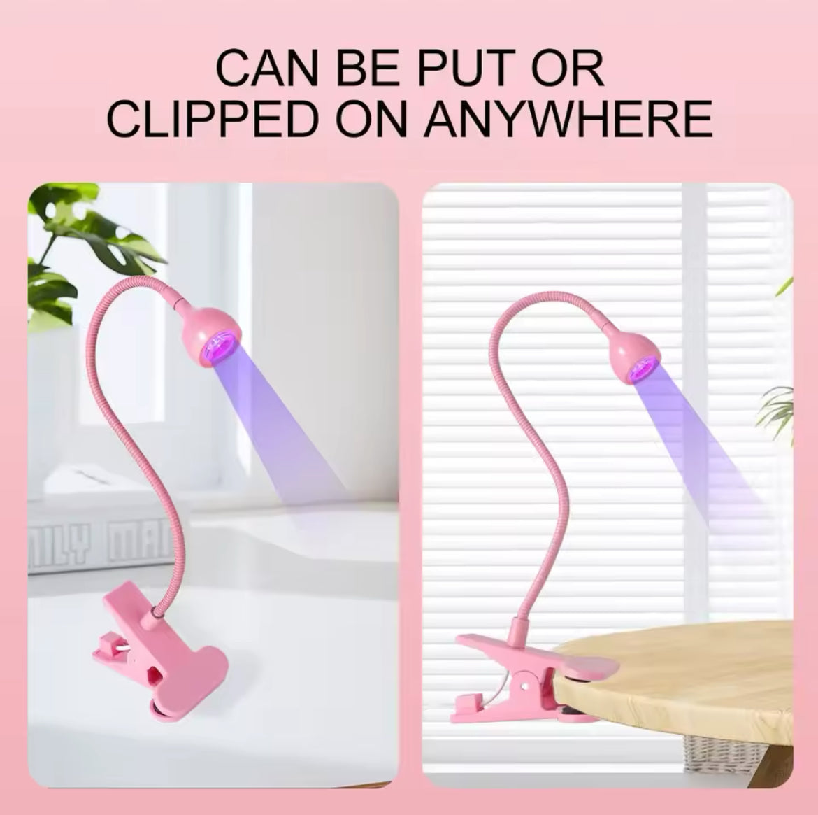 Lampe De Séchage Uv Led Pour Vernis À Ongles Pince De Bureau Flexible Mini Usb Portable Sèche-Ongles Outils De Salon De Manucure 360