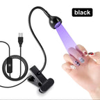Lampe De Séchage Uv Led Pour Vernis À Ongles Pince De Bureau Flexible Mini Usb Portable Sèche-Ongles Outils De Salon De Manucure 360