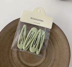 Mignon Pince À Cheveux Simple Et Bang Clip Bord 5Pcs
