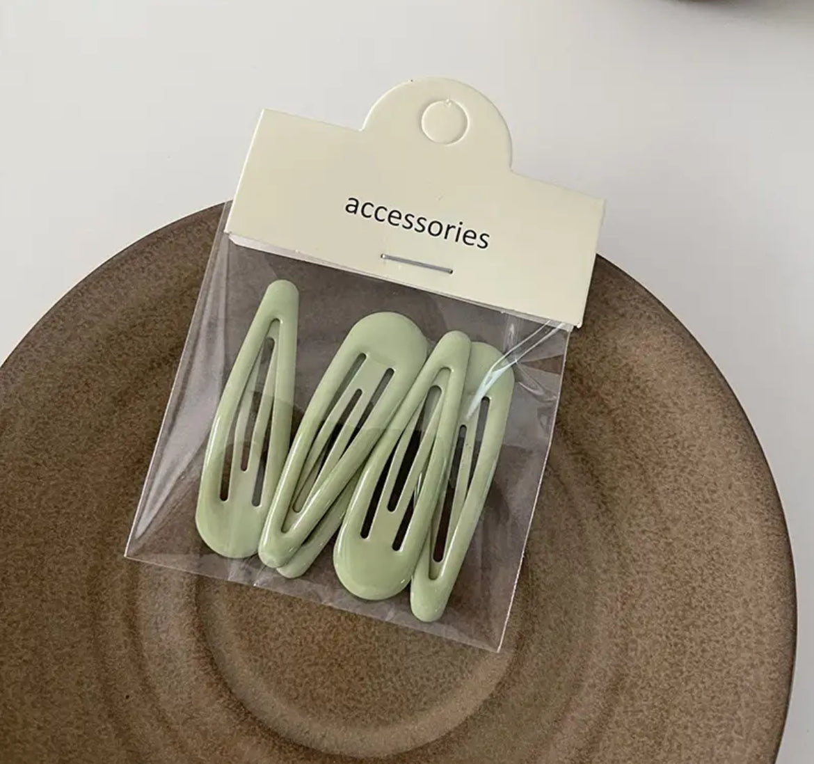 Mignon Pince À Cheveux Simple Et Bang Clip Bord 5Pcs