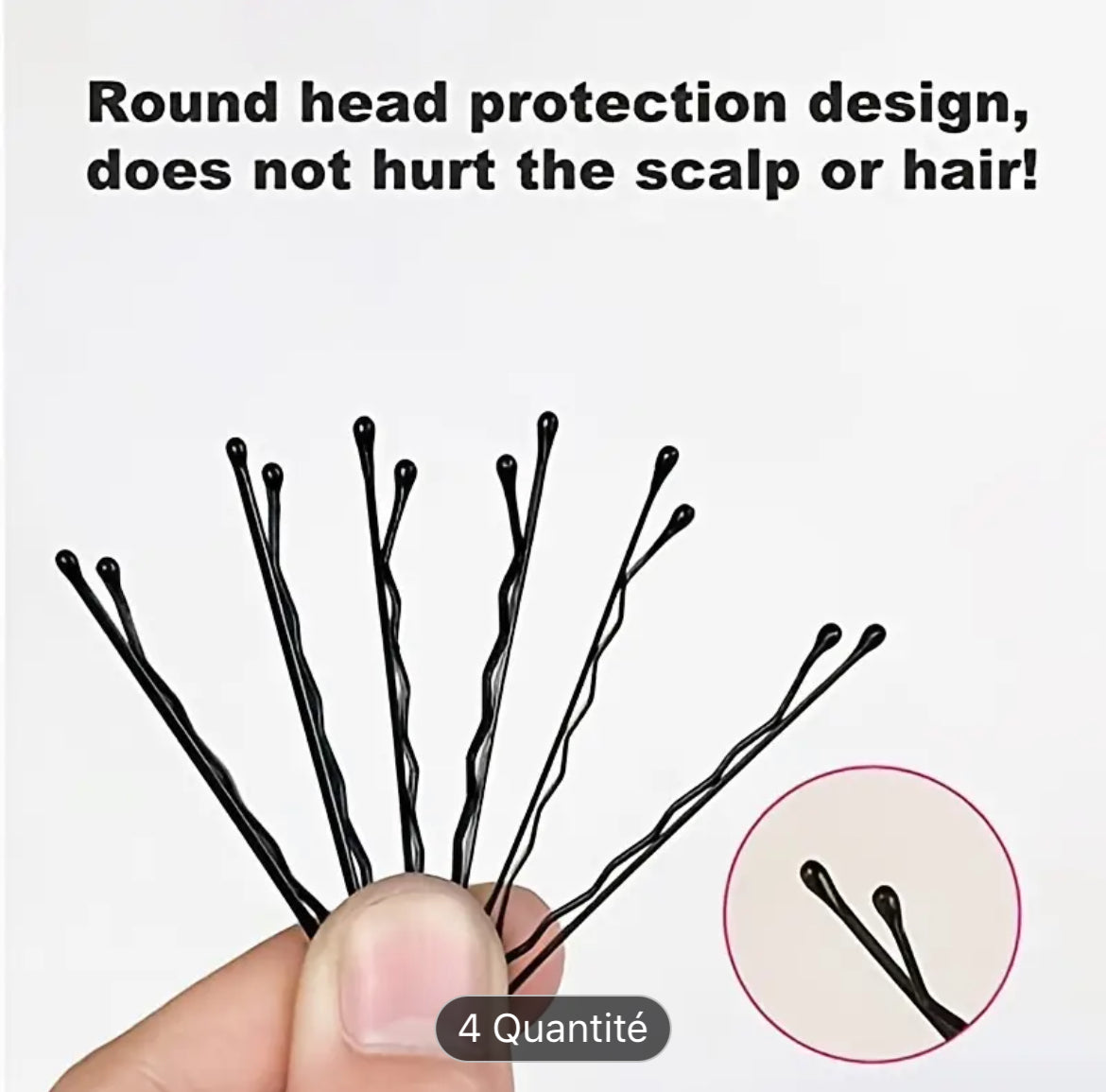 Épingles À Cheveux Noires Élégantes Pince Chignon 48Pcs