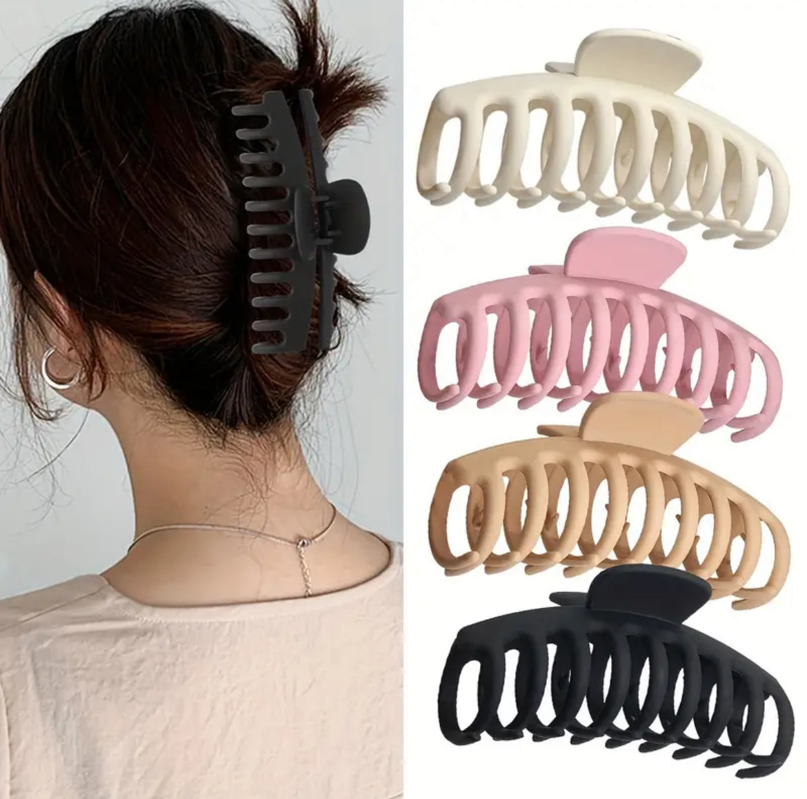 Grande Pince À Cheveux À Griffes De Quille - Une Pince Anti-Glisse Et Solide 1Pc