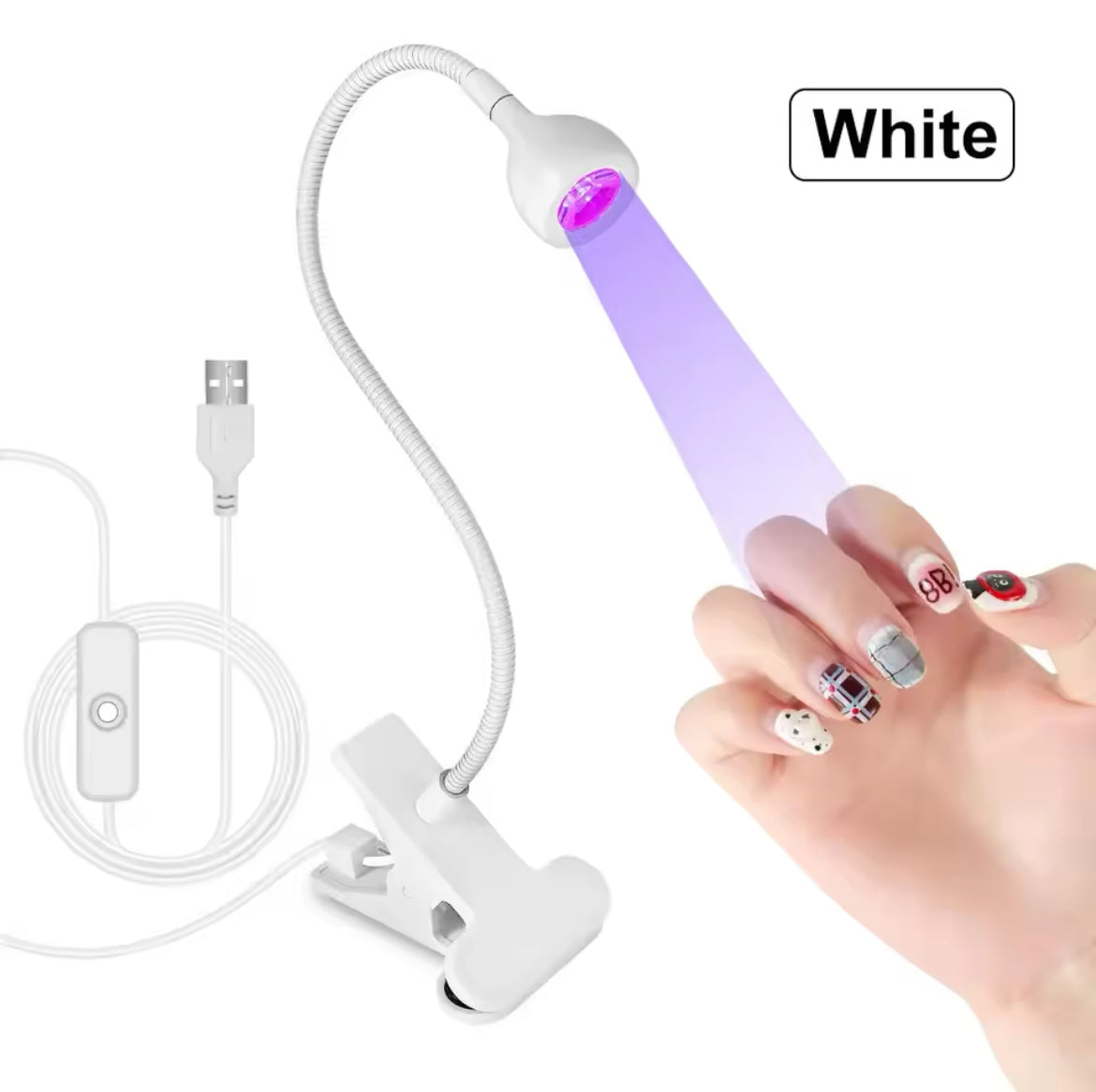 Lampe De Séchage Uv Led Pour Vernis À Ongles Pince De Bureau Flexible Mini Usb Portable Sèche-Ongles Outils De Salon De Manucure 360