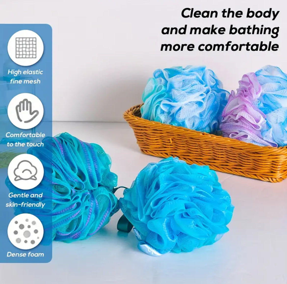 Éponges De Luffa En Forme De Fleur Chouchou Boules De Douche En Filet 1Pc