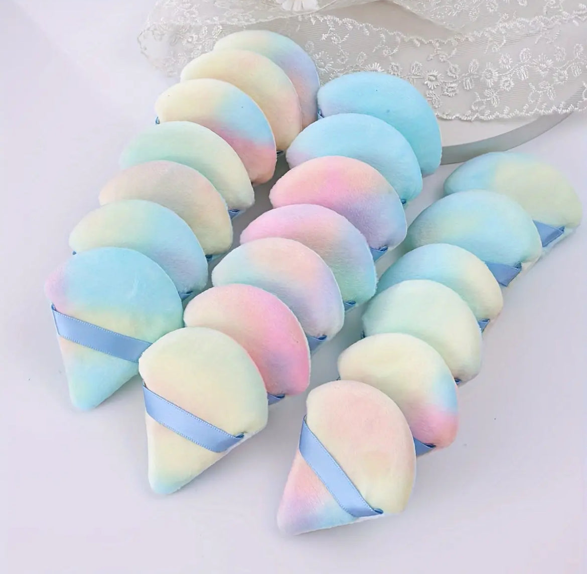 Éponge De Maquillage En Velours Doux Triangulaire - Lavables & Réutilisables Pour Une Application De Fond De Teint Parfaite, Convient À Tous Types De Peau